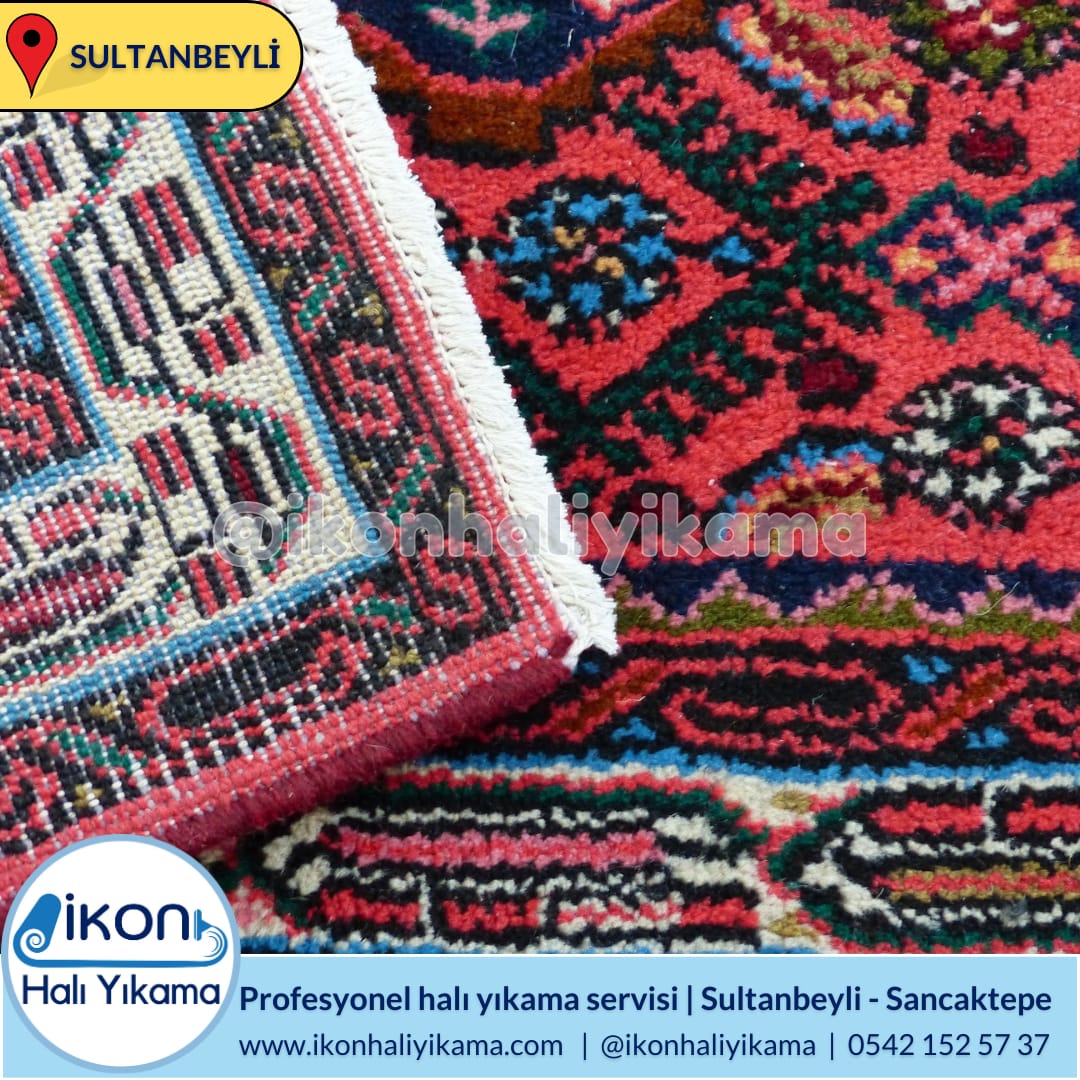 El dokuma halı, yıkama sonrası desen detayı