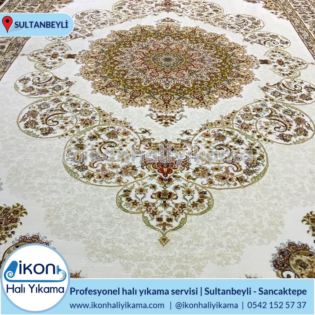 El dokuma yün halının yıkama işlemi tamamlandı